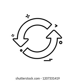 Refresh icon design vector