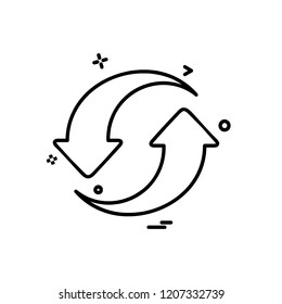 Refresh icon design vector