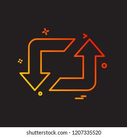 Refresh icon design vector