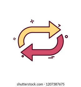 Refresh icon design vector