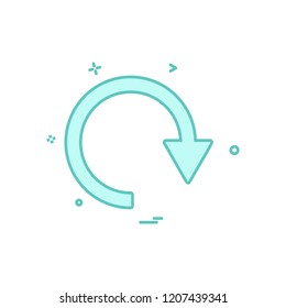 Refresh icon design vector