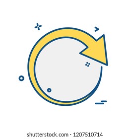 Refresh icon design vector