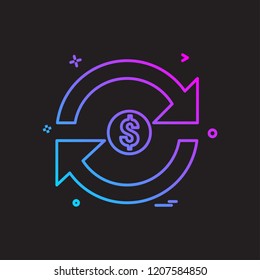 Refresh icon design vector