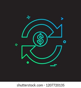 Refresh icon design vector