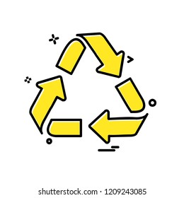 Refresh icon design vector