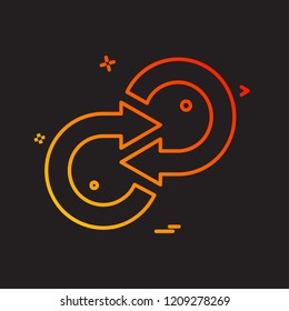 Refresh icon design vector