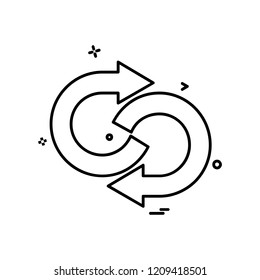 Refresh icon design vector