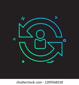 Refresh icon design vector