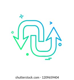 Refresh icon design vector