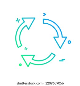 Refresh icon design vector
