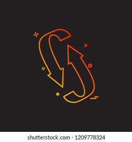 Refresh icon design vector