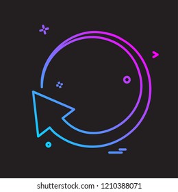 Refresh icon design vector