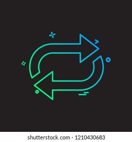Refresh icon design vector
