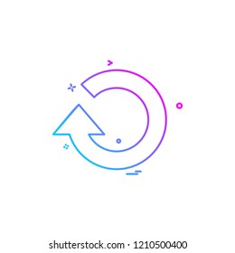 Refresh icon design vector