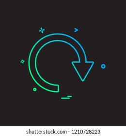 Refresh icon design vector
