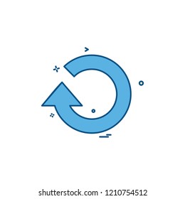 Refresh icon design vector