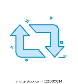 Refresh icon design vector