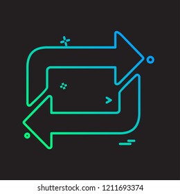 Refresh icon design vector