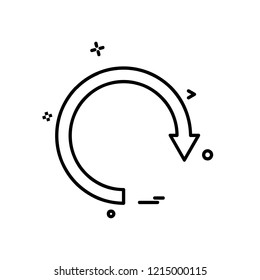 Refresh icon design vector