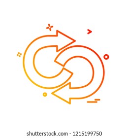 Refresh icon design vector