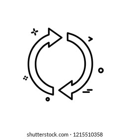 Refresh icon design vector