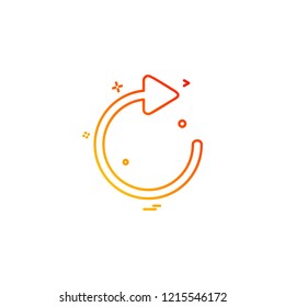 Refresh icon design vector
