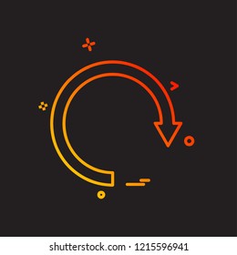 Refresh icon design vector