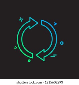 Refresh icon design vector