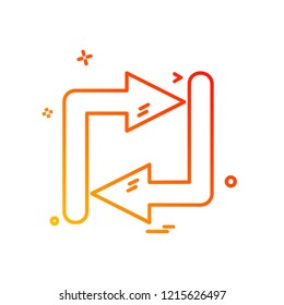 Refresh icon design vector