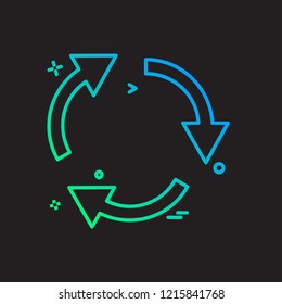 Refresh icon design vector