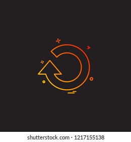 Refresh icon design vector