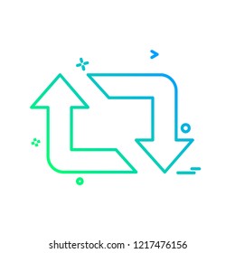 Refresh icon design vector
