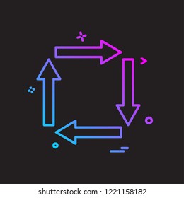 Refresh icon design vector