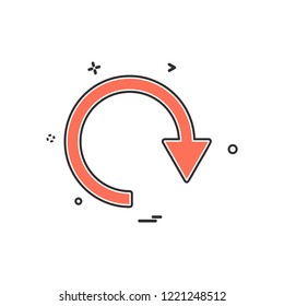 Refresh icon design vector