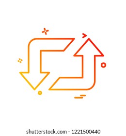 Refresh icon design vector