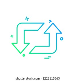 Refresh icon design vector