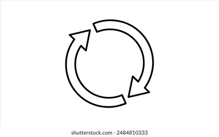 refresh icon. Editable stroke. Vector illustration.