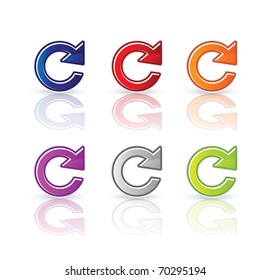 Refresh icon in editable vector format