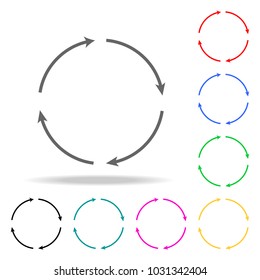 refresh icon. Elements in multi colored icons for mobile concept and web apps. Icons for website design and development, app development on white background
