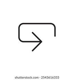 Refresh icon Flat line illustration
