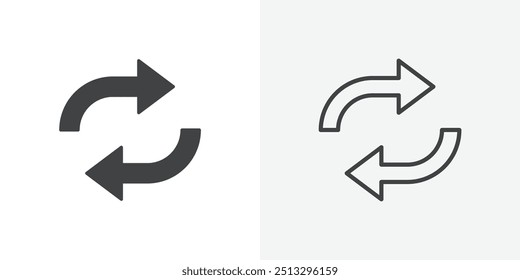 Refresh icon flat and simple set design