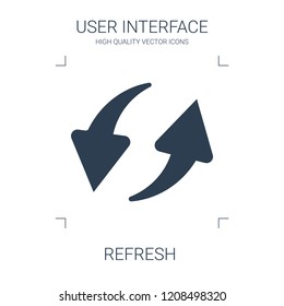 refresh icon. high quality filled refresh icon on white background. from user interface collection flat trendy vector refresh symbol. use for web and mobile