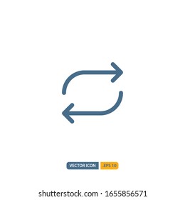 refresh icon in isolated on white background. for your web site design, logo, app, UI. Vector graphics illustration and editable stroke. EPS 10.