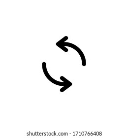 Icono de actualización, aislado en blanco. Icono de esquema de interfaz de usuario.
