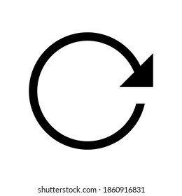 Icono de actualización aislado en fondo blanco