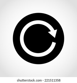Refresh Icon Isolated on White Background