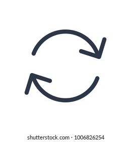 Refresh icon. Isolated rotate and refresh icon line style. Premium quality vector symbol drawing concept for your logo web mobile app UI design.