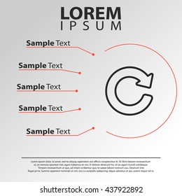 refresh icon. refresh line infographics template