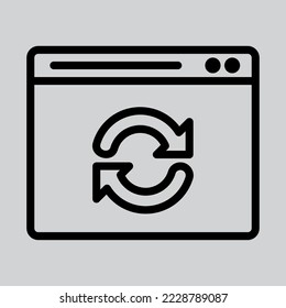 Actualizar icono en el estilo de línea sobre el navegador, usar para presentación de aplicaciones móviles del sitio web