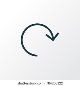 Refresh icon line symbol. Premium quality isolated rotate element in trendy style.